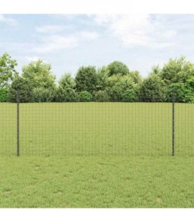 vidaXL Embedded Fence Post 5 pcs Grey 140 cm Powder-Coated Steel