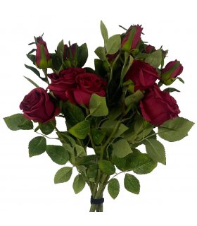 Pack of 6 x 60cm Artificial Red Rose Flower
