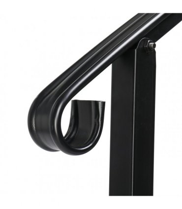 [Same Code：21862947  70638141]Artisasset Matte Black Outdoor 1st Tier Iron Handrail