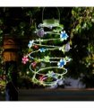 Hanging Solar Spiral Light with Butterflies