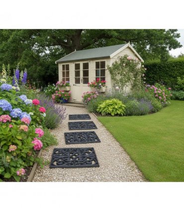 Square Shape Rubber Step Stones  Set of 2