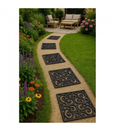 Square Shape Rubber Step Stones  Set of 2