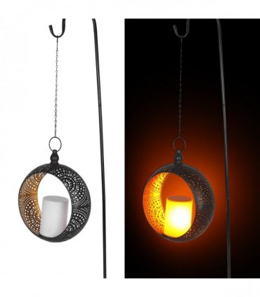 Solar Metal Decoration with LED Candle