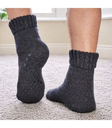 Merino Wool Slipper Socks with Non-Skid (set of 3)