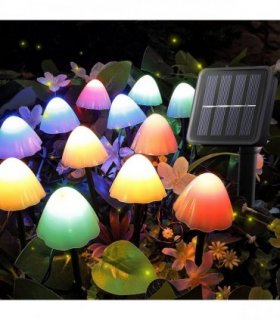10 Piece Solar Mushroom Lights