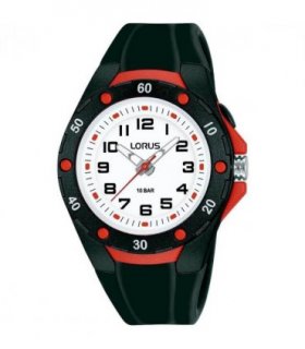 Lorus Children's White dial With Black Silicone Strap Watch R2377NX9  BRAND NEW BUT NEEDS BATTERY