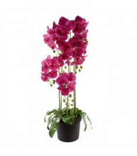 110cm Large Pink Orchid Plant - Artifcial - 41 REAL TOUCH flowers