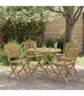 vidaXL Garden Table Natural 80 x 70 cm Bamboo