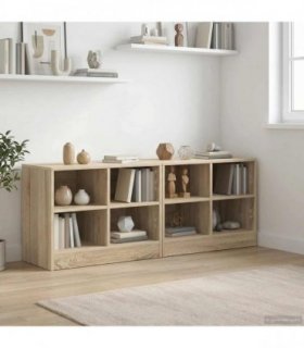 vidaXL Bed Cabinet 2 pcs Sonoma Oak 66 x 33 x 48 cm Engineered Wood