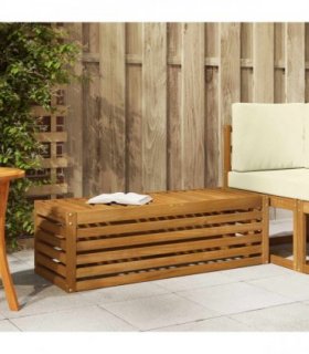 vidaXL Outdoor Stool Bench Natural 115 x 43 x 37 cm Solid Acacia Wood