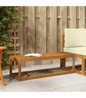 vidaXL Outdoor Stool Bench Natural 115 x 43 x 37 cm Solid Acacia Wood
