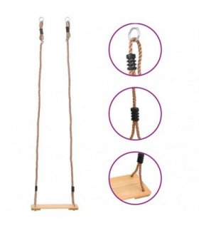 vidaXL Board Swing 200 cm Solid Pinewood