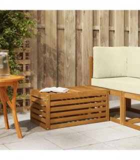 vidaXL Outdoor Stool Bench Natural 79 x 43 x 37 cm Solid Acacia Wood