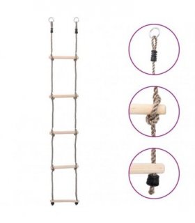 vidaXL 5-Step Ladder 210 cm Solid Pinewood