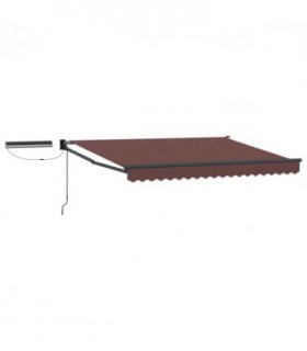vidaXL Electric Retractable Awning Brown and Anthracite 3.5 x 2.5 m
