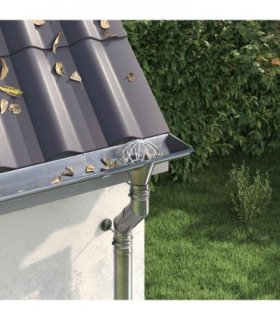 vidaXL Gutter Leaf Guard 8 pcs Silver 50 mm Stainless Steel