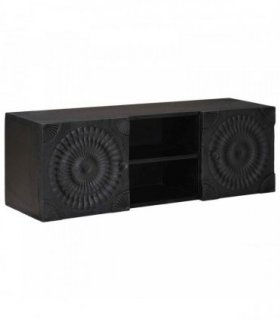 vidaXL TV Cabinet with Shelf with Storage Black 105 x 30 x 35 cm