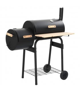 vidaXL Classic Charcoal BBQ Offset Smoker