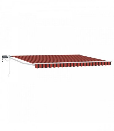 vidaXL Manual Retractable Awning with LEDs 4.5 x 3 m