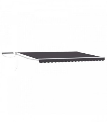 vidaXL Electric Retractable Awning Anthracite and White 4.5 x 3 m