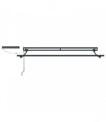 vidaXL Electric Retractable Awning Anthracite and White 3 x 2.5 m