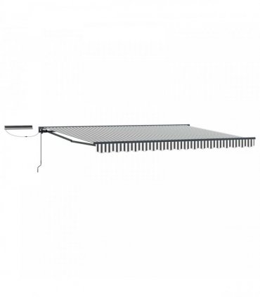 vidaXL Electric Retractable Awning Anthracite and White 4.5 x 3 m