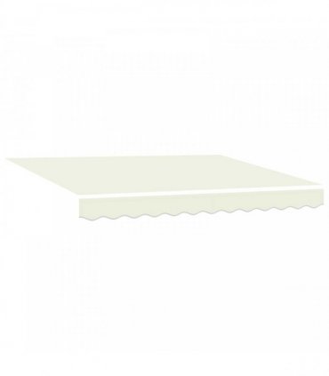vidaXL Manual Retractable Awning with LEDs Cream and White 3 x 2 m