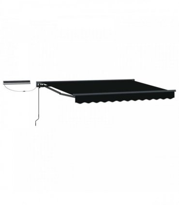 vidaXL Electric Retractable Awning Black and Anthracite 3.5 x 2.5 m