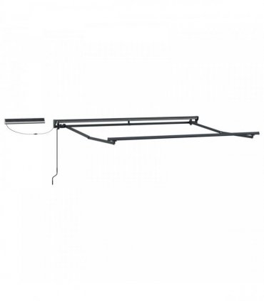vidaXL Electric Retractable Awning Black and Anthracite 3.5 x 2.5 m
