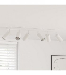 vidaXL Ceiling Spotlight with Spotlights White 73 x 6 x 16 cm Metal