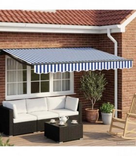 vidaXL Electric Retractable Awning 3 x 2.5 m Polyester with PU coating