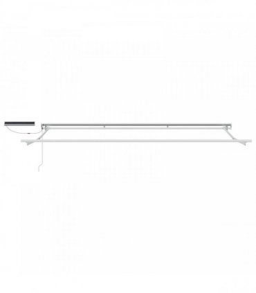 vidaXL Electric Retractable Awning Burgundy and White 4.5 x 3 m