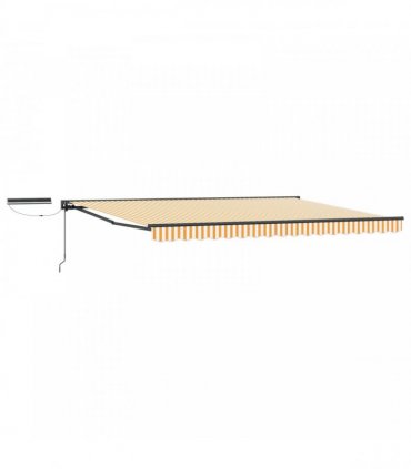 vidaXL Electric Retractable Awning 4 x 3 m Polyester with PU coating