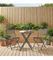 vidaXL Garden Chairs Folding 2 pcs Anthracite 52.5 x 46 x 82 cm Iron
