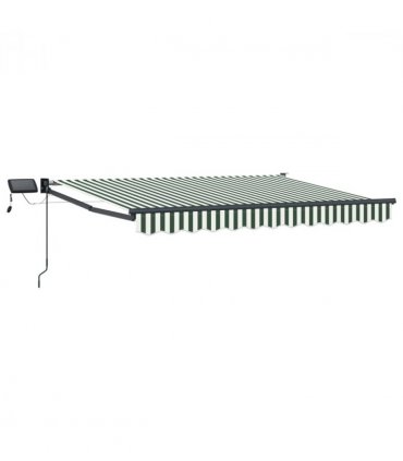 vidaXL Manual Retractable Awning with LEDs 3 x 2.5 m