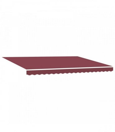 vidaXL Manual Awning Frame with LEDs Burgundy and Anthracite 4 x 3.5 m