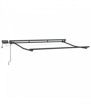 vidaXL Manual Awning Frame with LEDs 3.5 x 2.5 m