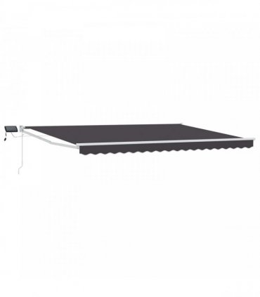 vidaXL Manual Retractable Awning with LEDs 4.5 x 3 m