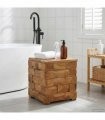 vidaXL Storage Stool Brown 40 x 40 x 45 cm Solid Teak Wood