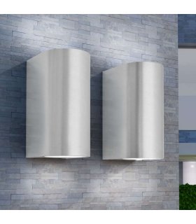 vidaXL Outdoor LED Wall Lights 2 pcs Round Up/Downwards