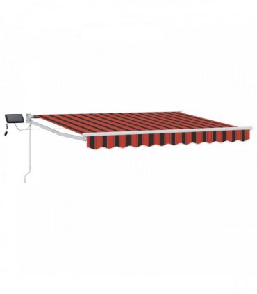 vidaXL Manual Retractable Awning with LEDs 3 x 2.5 m