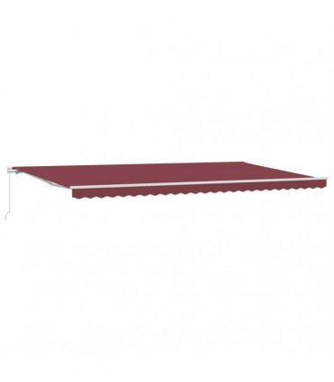 vidaXL Manual Retractable Awning Burgundy 600x300 cm