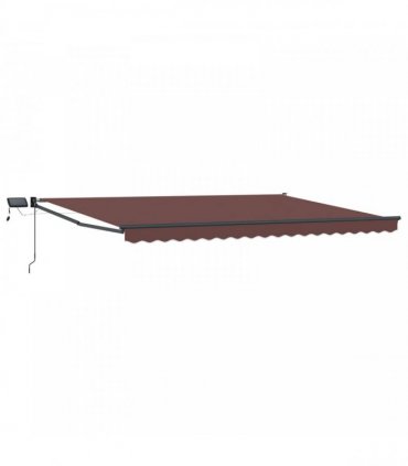 vidaXL Manual Retractable Awning with LEDs 4 x 3 m