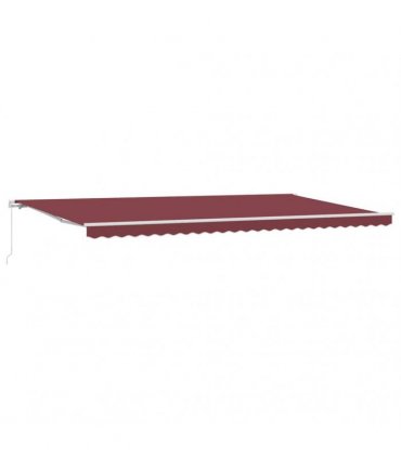 vidaXL Manual Retractable Awning Burgundy 500x300 cm