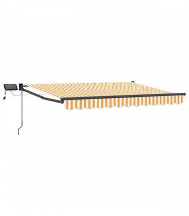vidaXL Manual Retractable Awning with LEDs 3 x 2 m