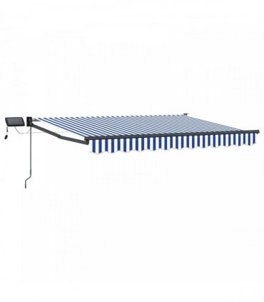 vidaXL Manual Retractable Awning with LEDs 3 x 2.5 m