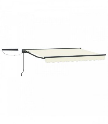 vidaXL Electric Retractable Awning Cream and Anthracite 3 x 2 m