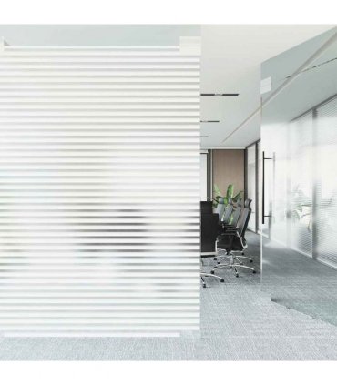 vidaXL Window Film Frosted Stripes Pattern 90x500 cm PVC