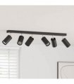 vidaXL Ceiling Spotlight with Spotlights Black 73 x 6 x 16 cm Metal