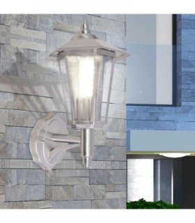 vidaXL Outdoor Uplight Wall Lantern Stainless Steel